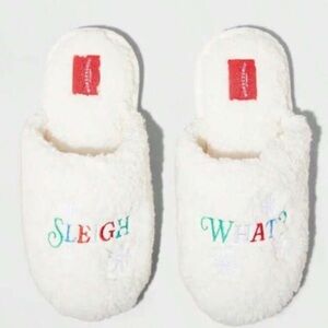 NEW: Womens SLEIGH WHAT Holiday Slippers - Threshold -